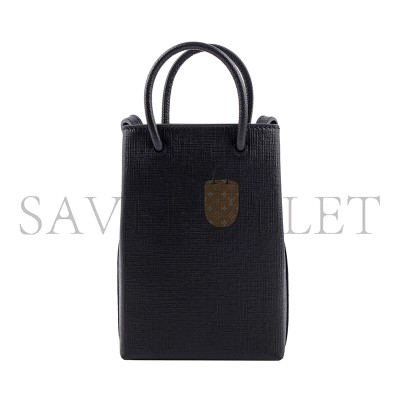 BALENCIAGA SHOPPING PHONE HOLDER BAG BLACK 593820 (18*11*5cm)